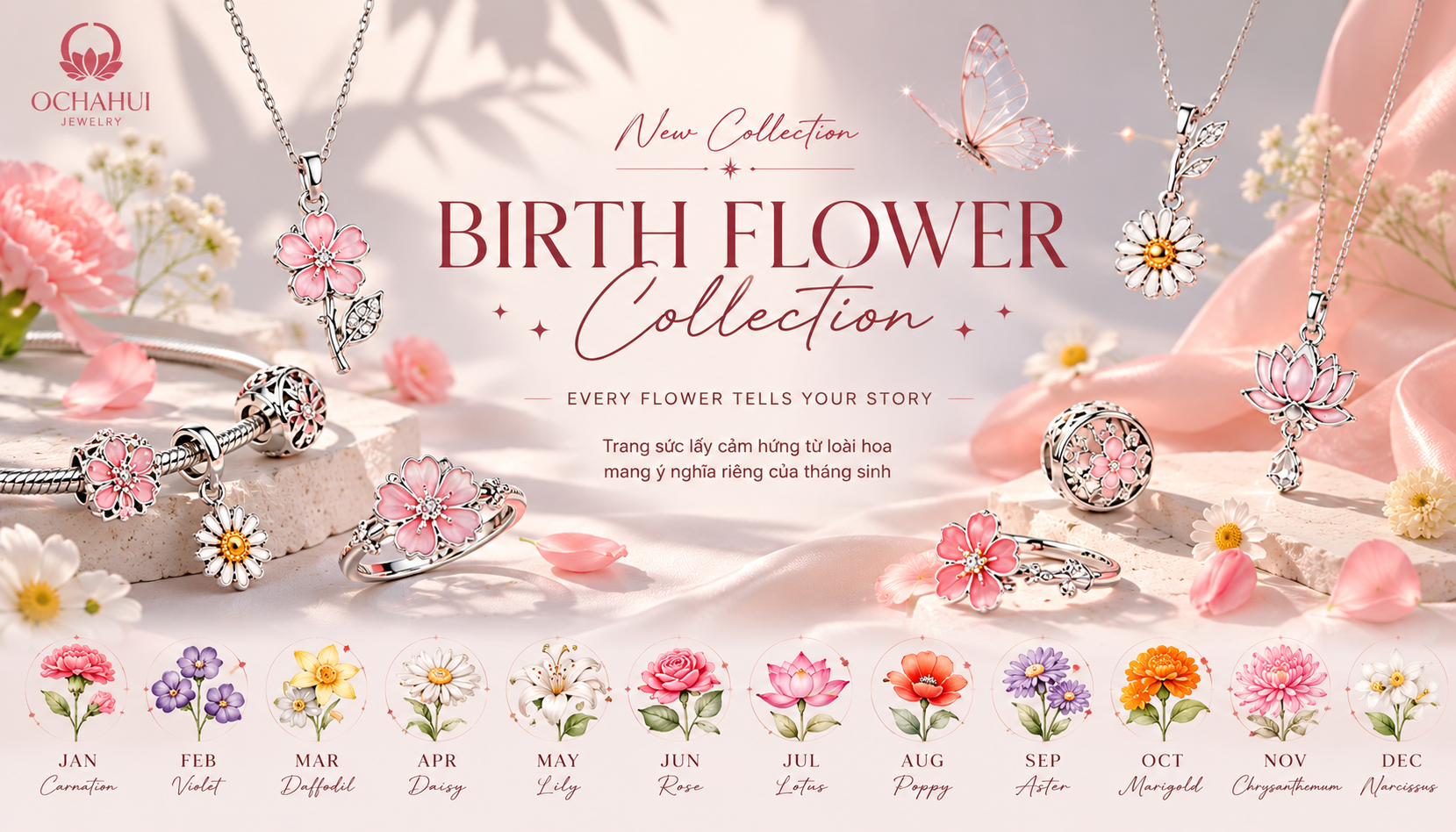 Bộ sưu tập mới Birth Flower của Ochahui