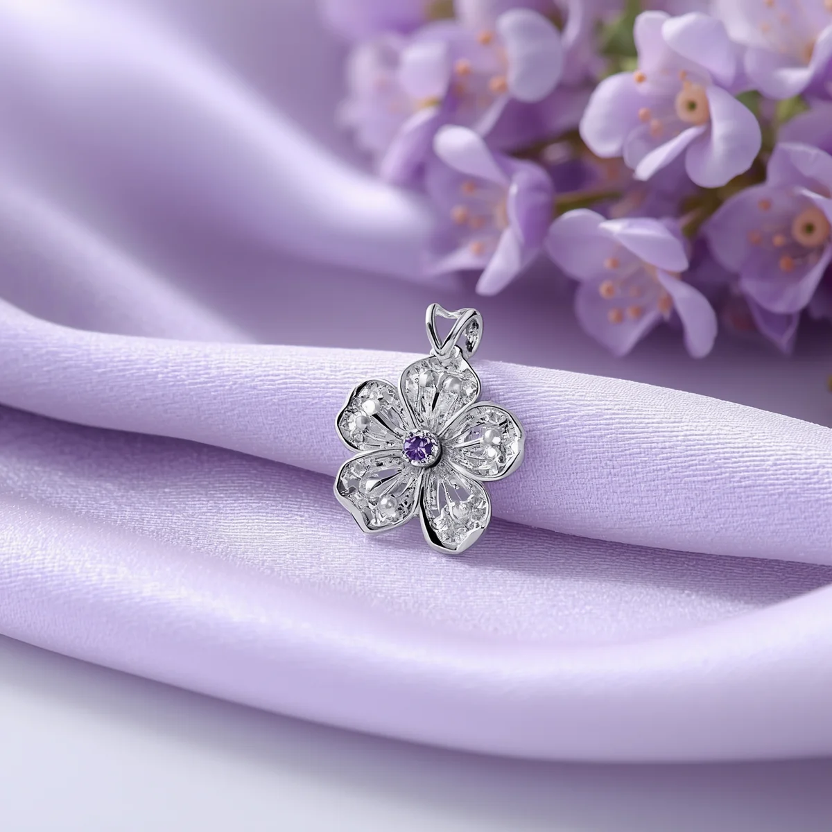 Charm Violet bạc Sterling 925 tháng 2