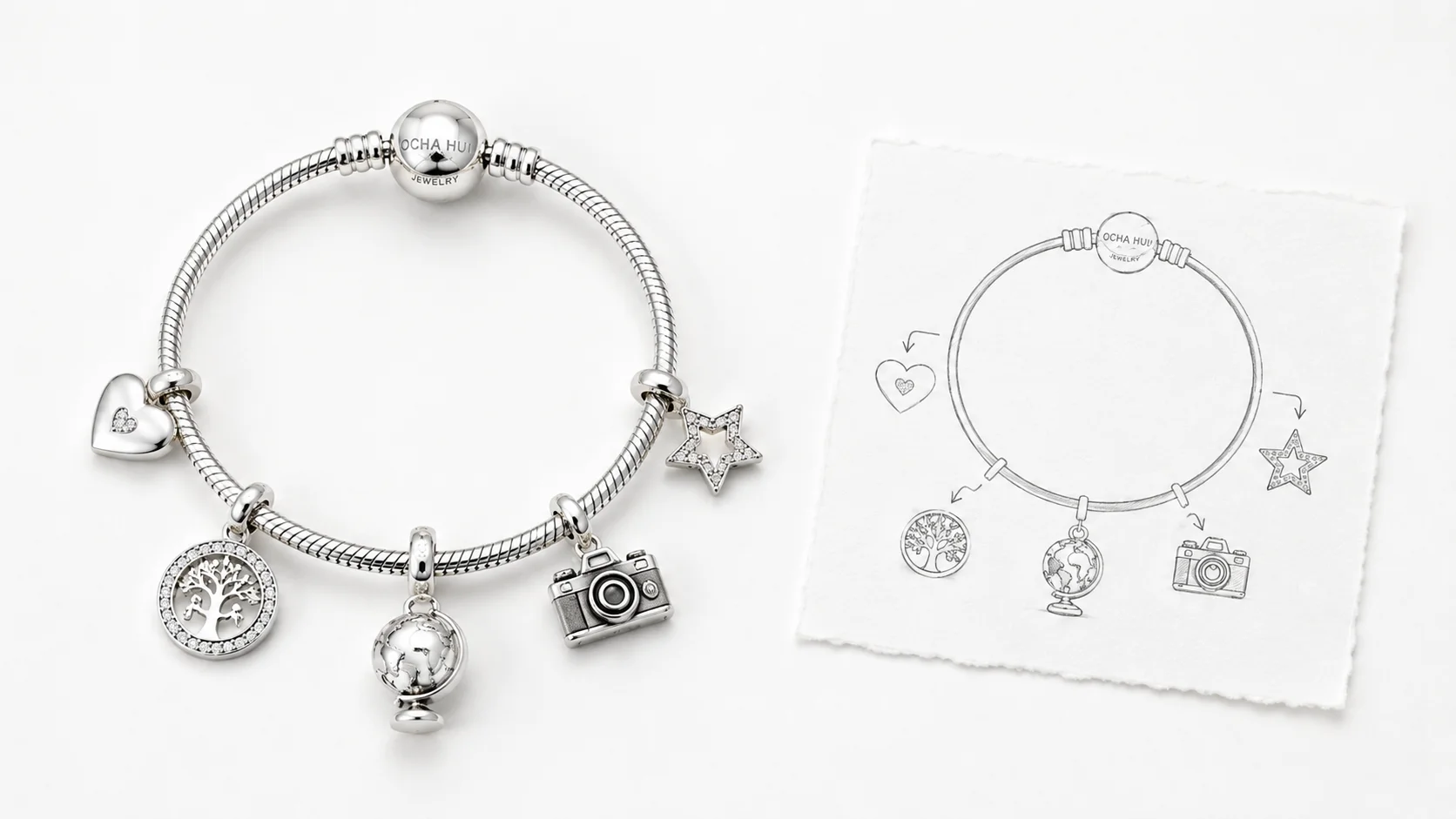 Thiết kế vòng charm bạc mang câu chuyện riêng