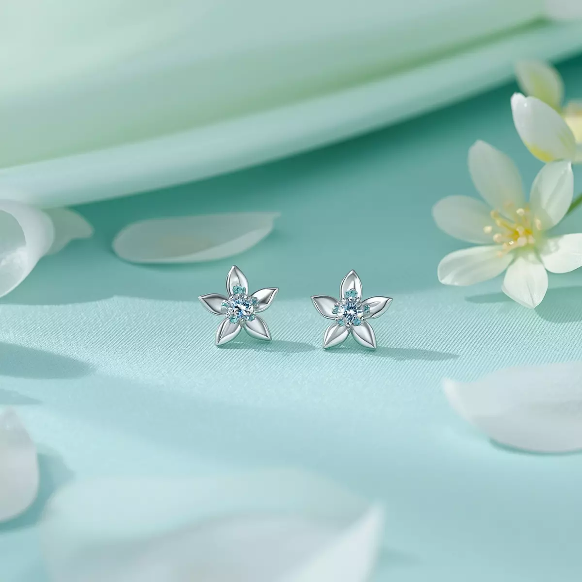 Khuyên tai Lotus Bloom bạc Sterling 925 tháng 7