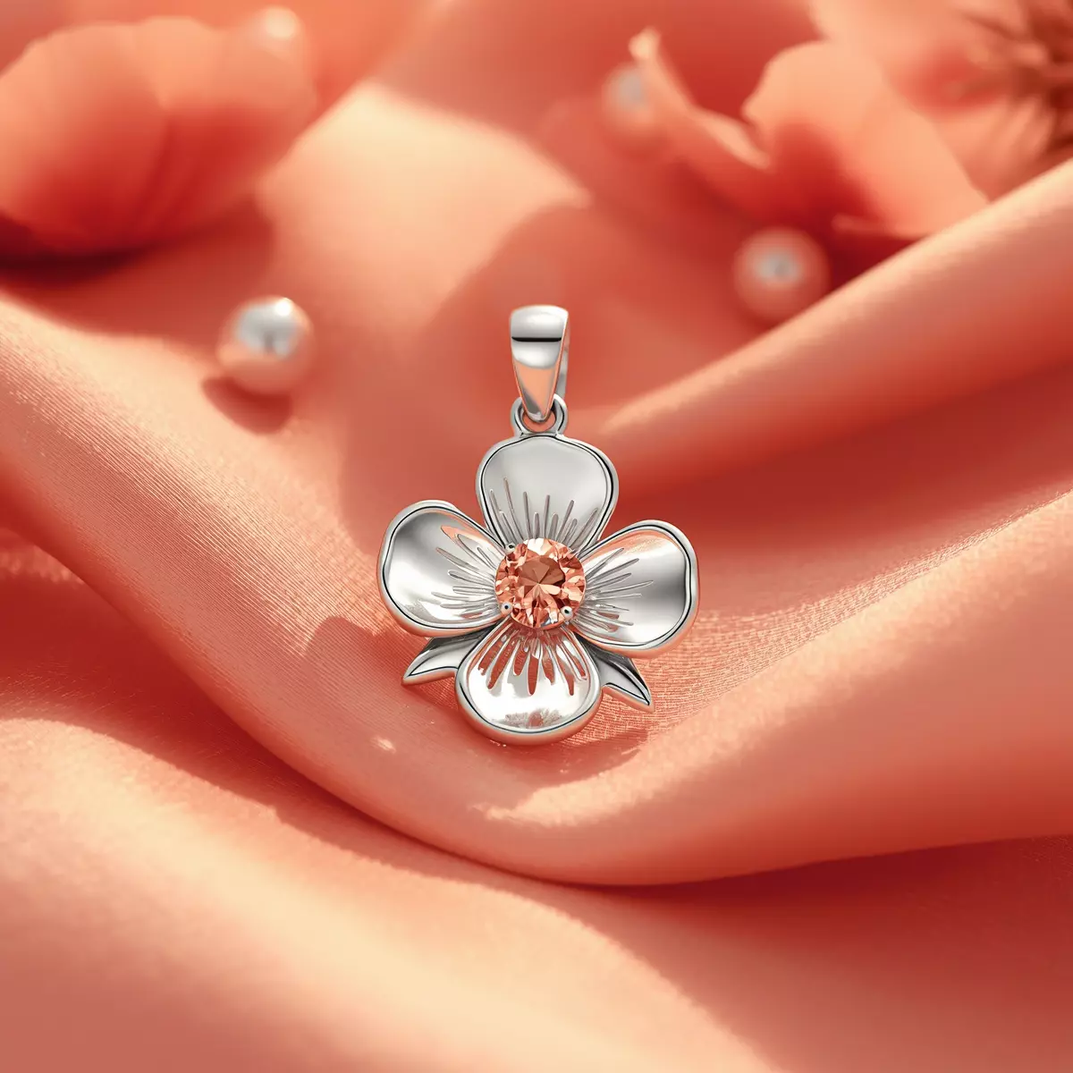Charm Poppy Spirit bạc Sterling 925 tháng 8